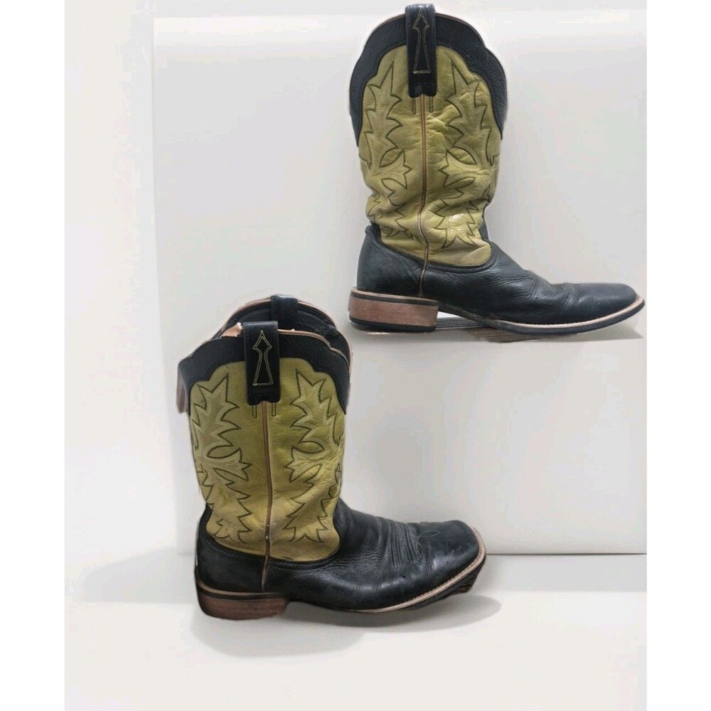 Ariat Sweetwater Black Green Leather Men's Cowboy Boots Size 12B 10008807